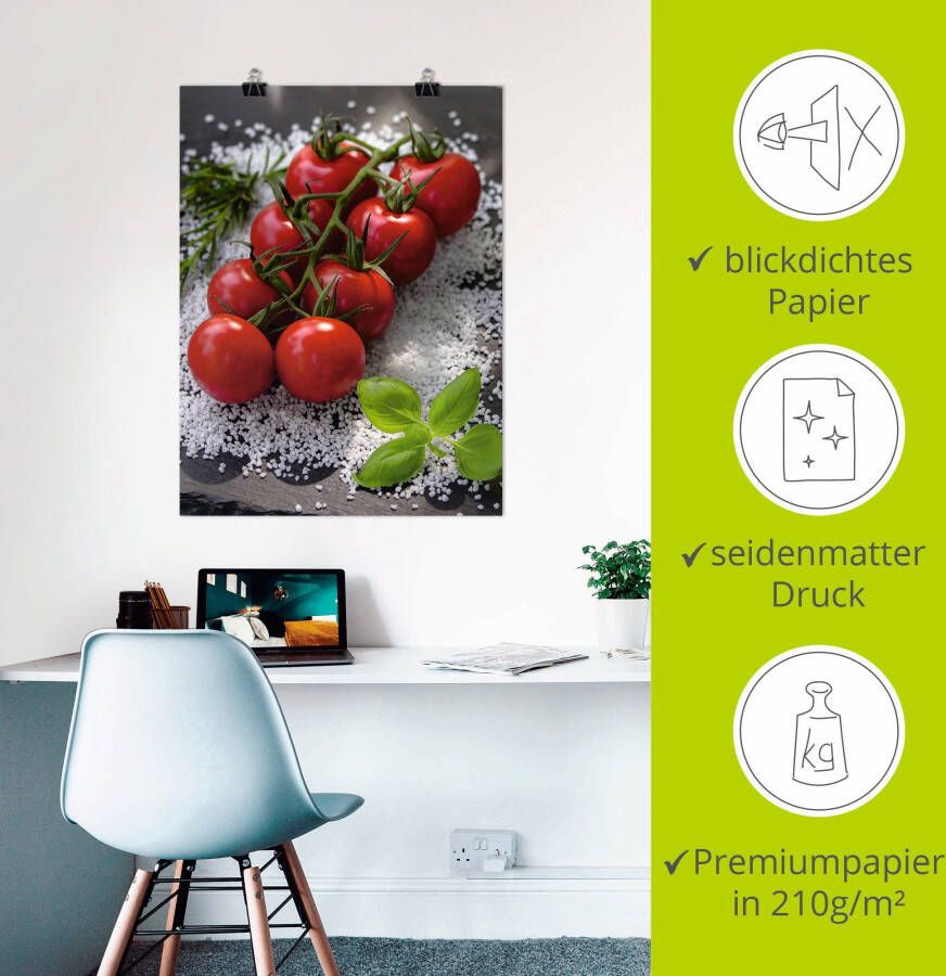 Artland Artprint Tomatentros op zout als artprint van aluminium artprint voor buiten poster in diverse formaten