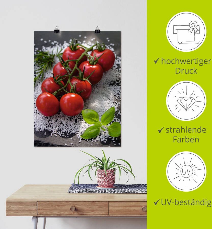 Artland Artprint Tomatentros op zout als artprint van aluminium artprint voor buiten poster in diverse formaten