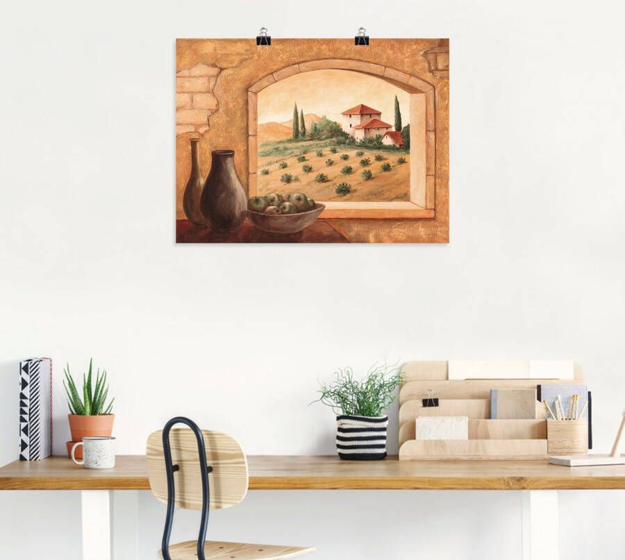 Artland Artprint Toscane als artprint van aluminium artprint voor buiten artprint op linnen poster in verschillende maten. maten