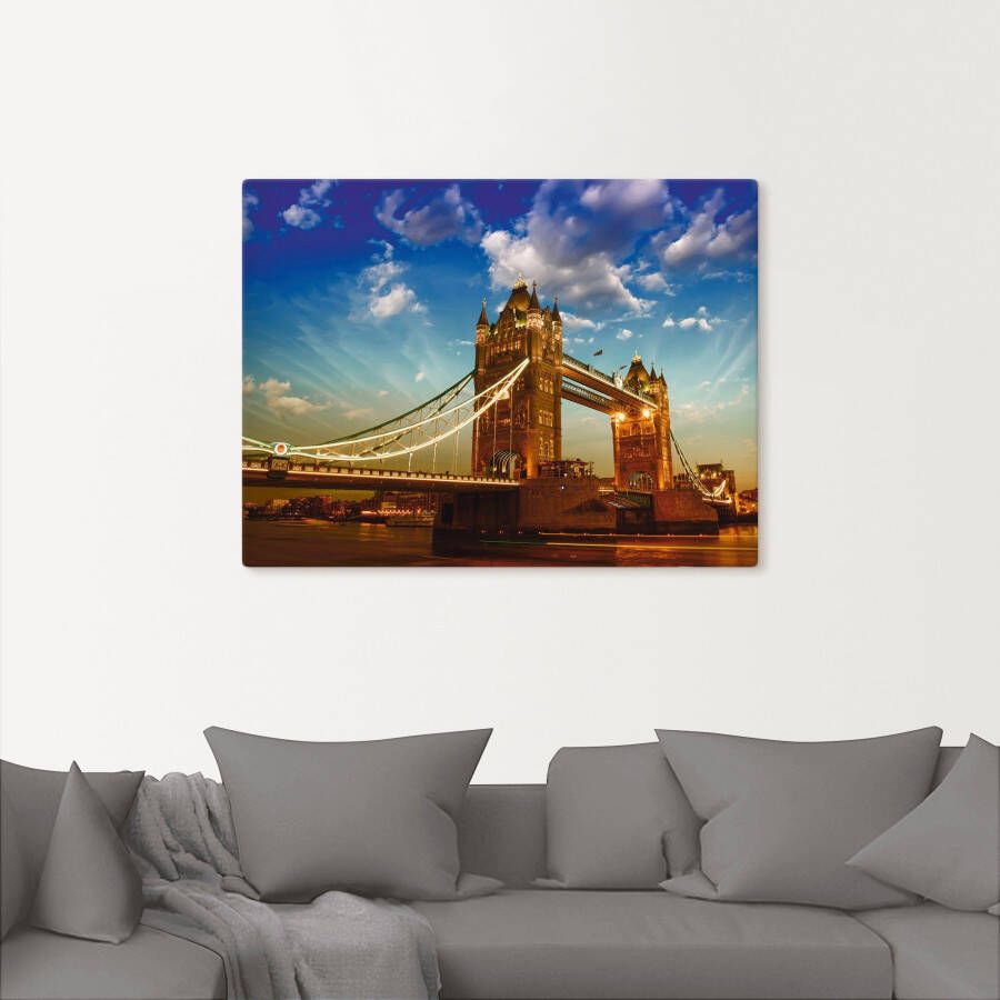 Artland Artprint Tower Bridge als artprint op linnen muursticker in verschillende maten