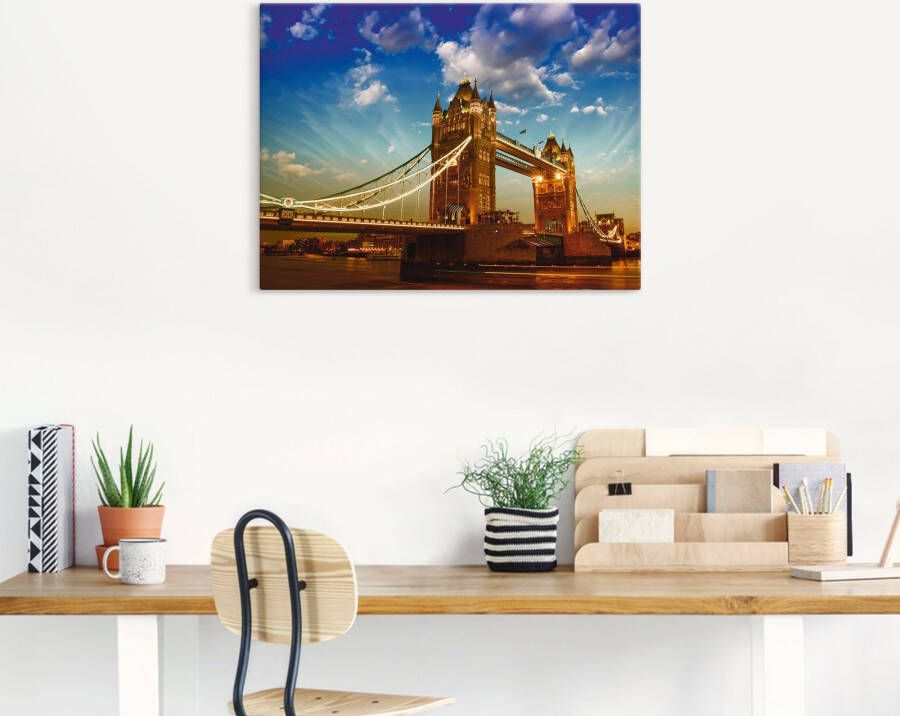 Artland Artprint Tower Bridge als artprint op linnen muursticker in verschillende maten