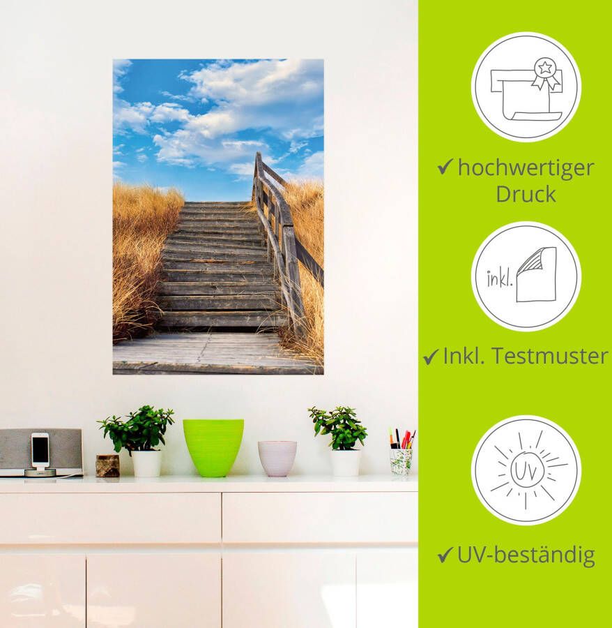 Artland Artprint Trap Bohlenweg eiland Amrum als poster muursticker in verschillende maten