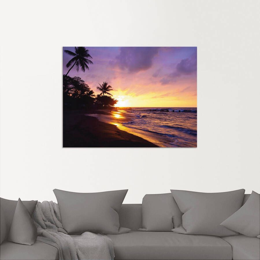 Artland Artprint Tropisch strand als artprint van aluminium artprint voor buiten artprint op linnen poster muursticker