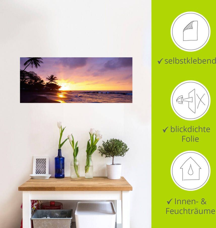 Artland Artprint Tropisch strand als artprint van aluminium artprint voor buiten artprint op linnen poster muursticker