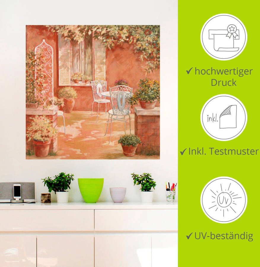 Artland Artprint Tuin als artprint op linnen muursticker in verschillende maten