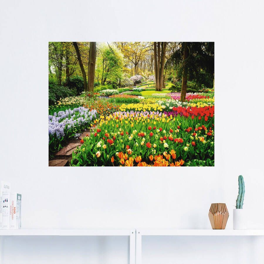 Artland Artprint Tulpenbloesem Tulpen tuin voorjaar als artprint van aluminium artprint voor buiten artprint op linnen poster muursticker