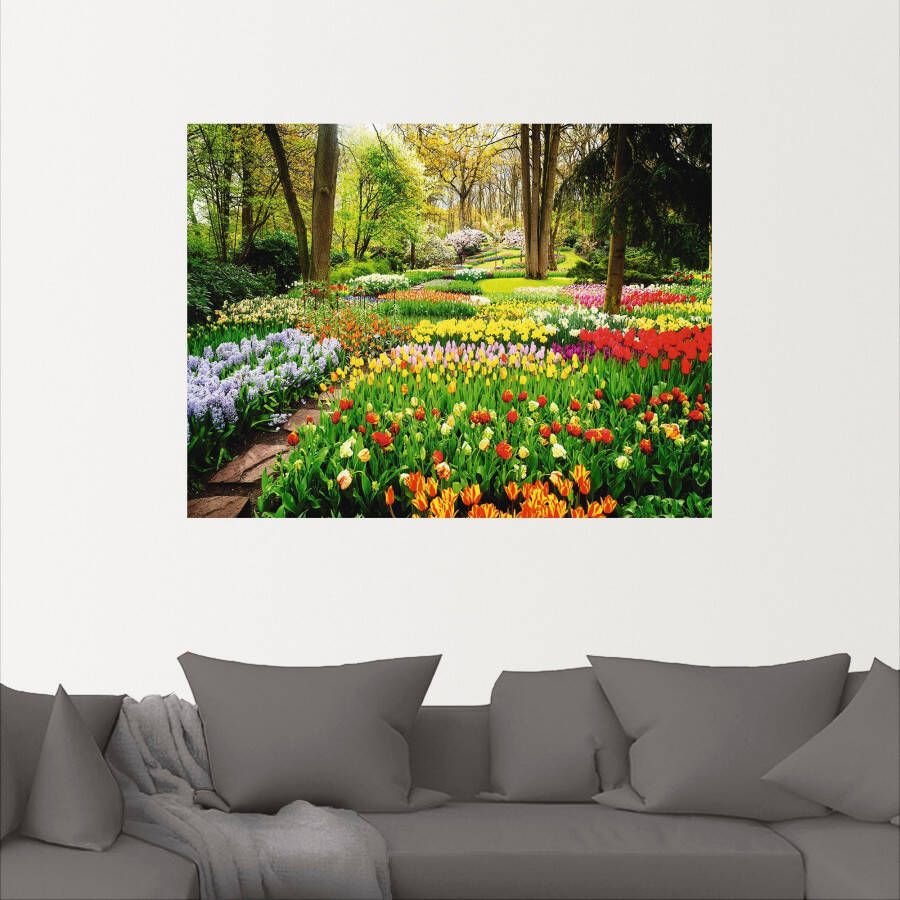 Artland Artprint Tulpenbloesem Tulpen tuin voorjaar als artprint van aluminium artprint voor buiten artprint op linnen poster muursticker