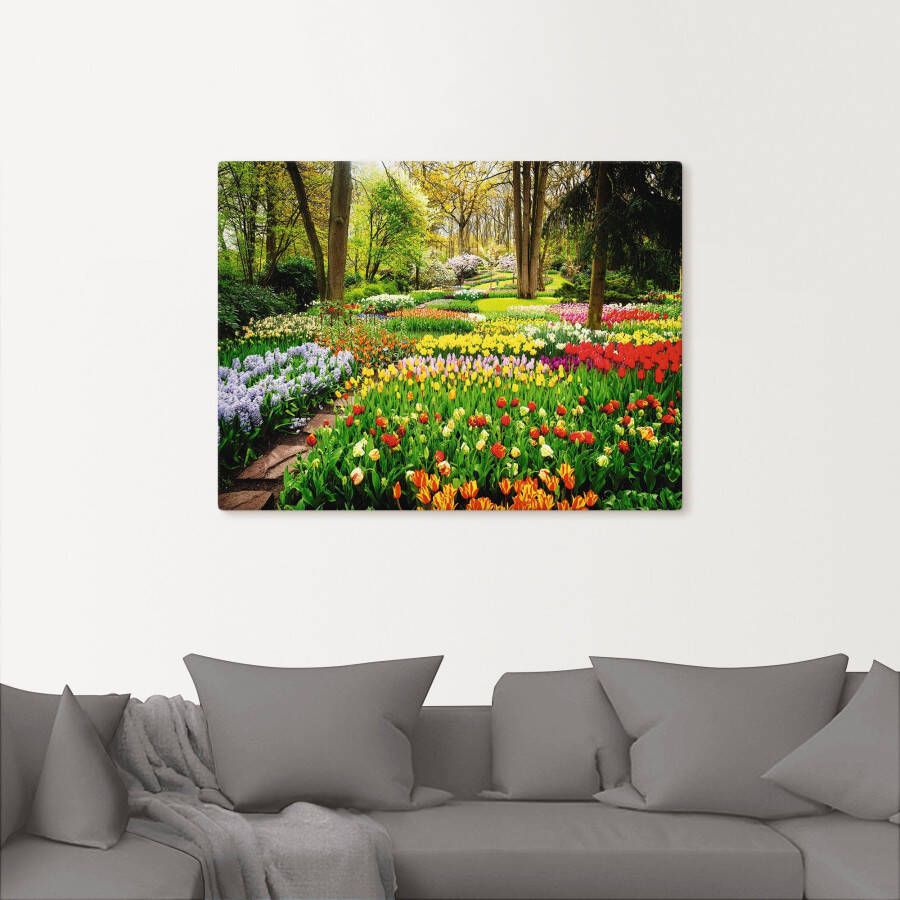 Artland Artprint Tulpenbloesem Tulpen tuin voorjaar als artprint van aluminium artprint voor buiten artprint op linnen poster muursticker