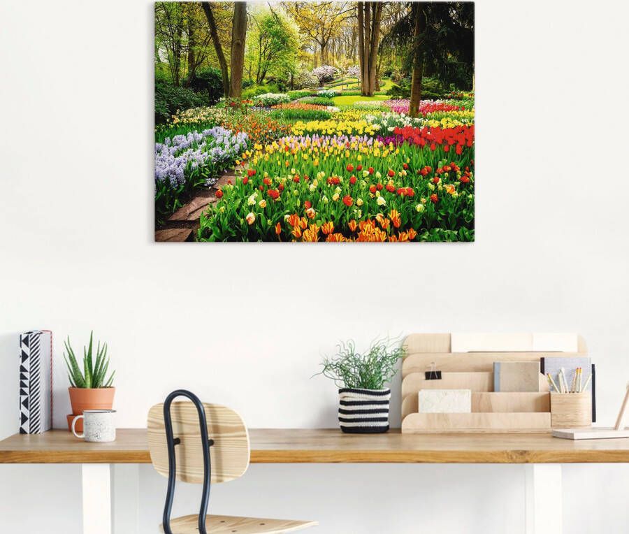 Artland Artprint Tulpenbloesem Tulpen tuin voorjaar als artprint van aluminium artprint voor buiten artprint op linnen poster muursticker