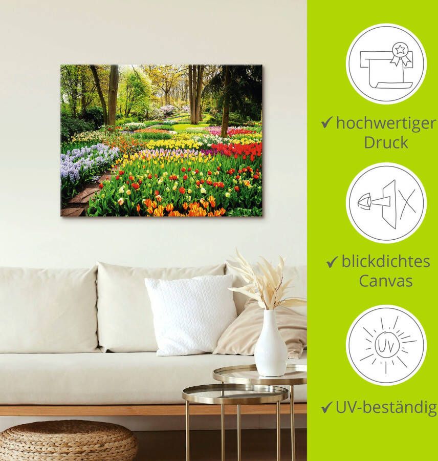 Artland Artprint Tulpenbloesem Tulpen tuin voorjaar als artprint van aluminium artprint voor buiten artprint op linnen poster muursticker