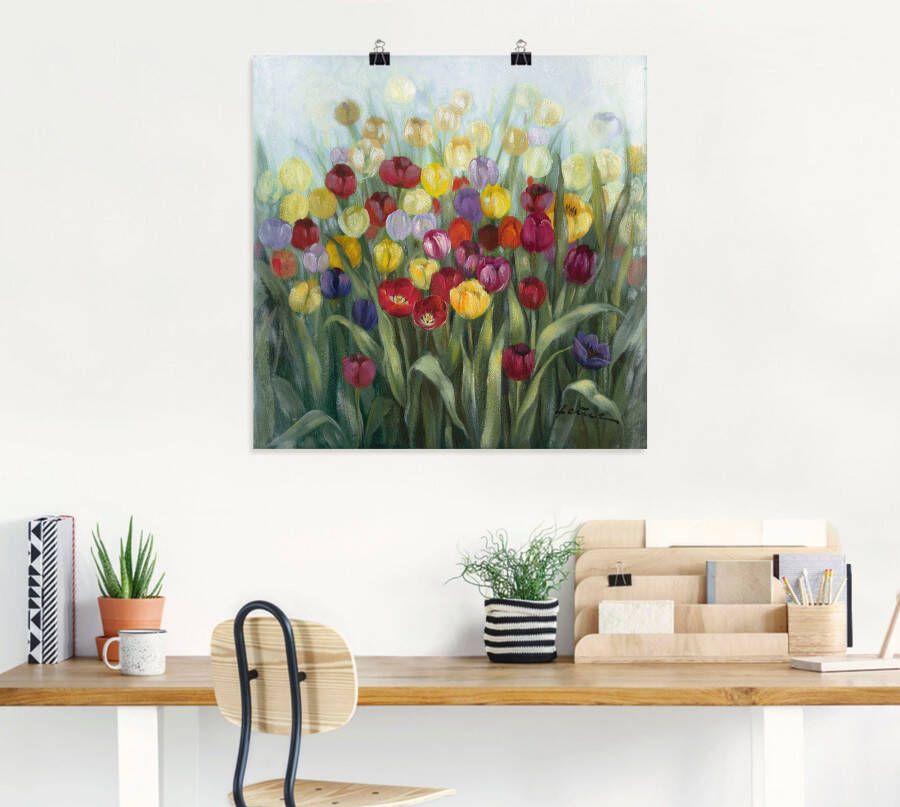 Artland Artprint Tulpenweide II als artprint van aluminium artprint voor buiten artprint op linnen poster in verschillende maten. maten