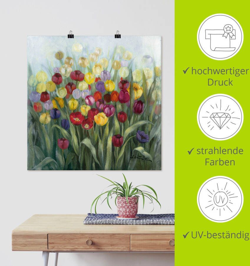 Artland Artprint Tulpenweide II als artprint van aluminium artprint voor buiten artprint op linnen poster in verschillende maten. maten