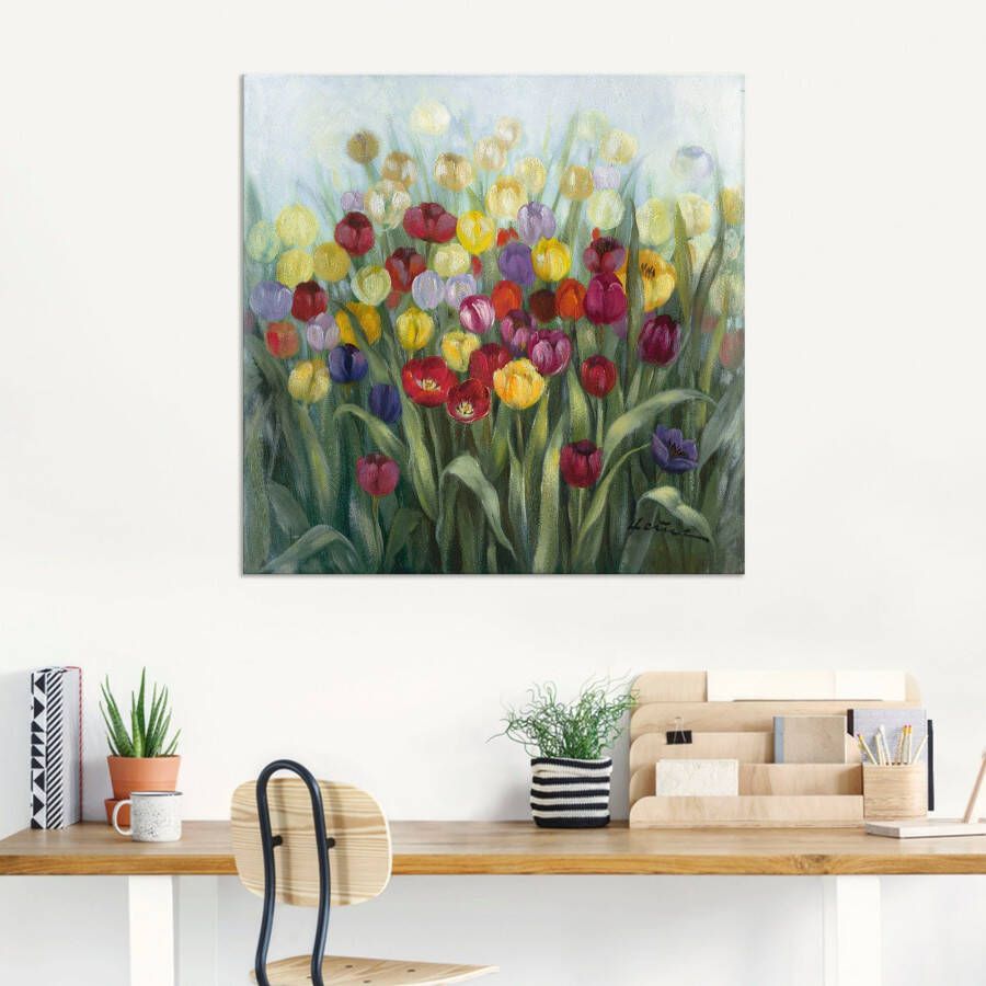 Artland Artprint Tulpenweide II als artprint van aluminium artprint voor buiten artprint op linnen poster in verschillende maten. maten