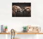 Artland Artprint Twee olifanten als artprint op linnen poster muursticker in verschillende maten - Thumbnail 3