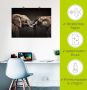 Artland Artprint Twee olifanten als artprint op linnen poster muursticker in verschillende maten - Thumbnail 4