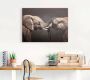 Artland Artprint Twee olifanten als artprint op linnen poster muursticker in verschillende maten - Thumbnail 2