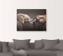 Artland Artprint Twee olifanten als artprint op linnen poster muursticker in verschillende maten - Thumbnail 3