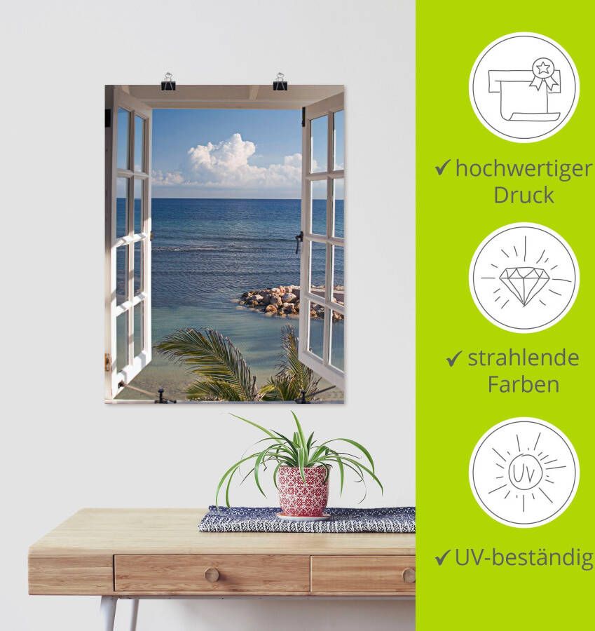 Artland Artprint Uitzicht op het paradijs als artprint van aluminium artprint voor buiten artprint op linnen poster muursticker