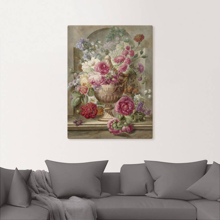 Artland Artprint Vaas met bloemen als artprint op linnen poster muursticker in verschillende maten