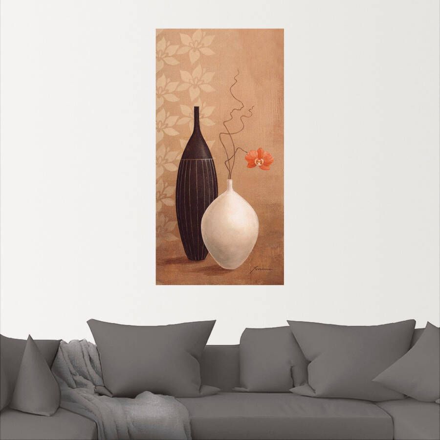 Artland Artprint Vaas met smalle hals als artprint van aluminium artprint op linnen muursticker verschillende maten