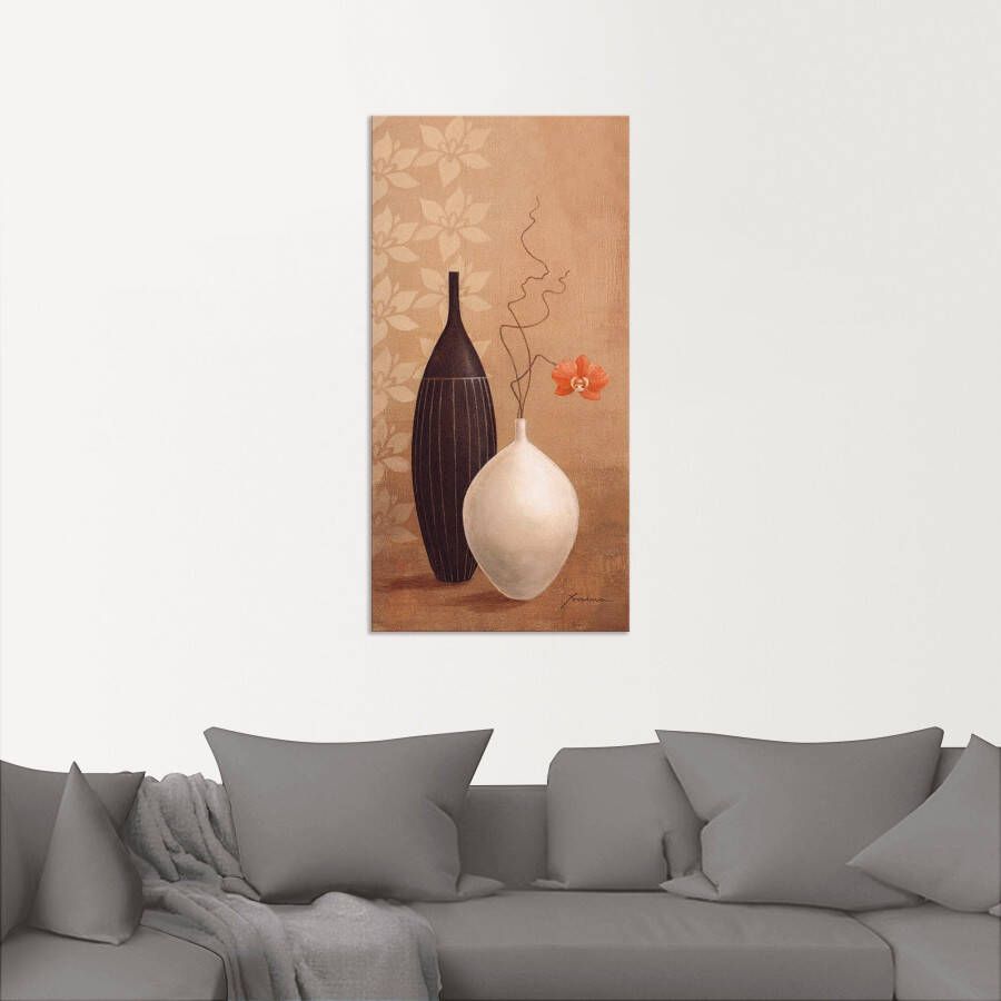 Artland Artprint Vaas met smalle hals als artprint van aluminium artprint op linnen muursticker verschillende maten