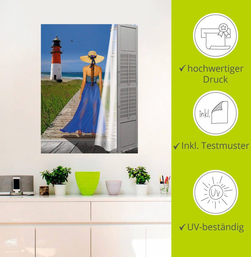 Artland Artprint Vakantie aan de zee als poster muursticker in verschillende maten