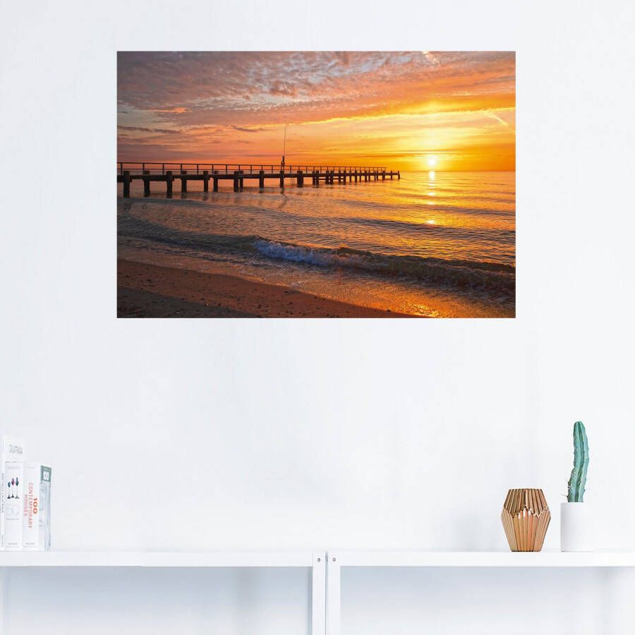 Artland Artprint Vakantiegevoel aan het Oostzeestrand als artprint op linnen poster muursticker in verschillende maten