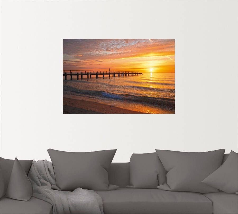 Artland Artprint Vakantiegevoel aan het Oostzeestrand als artprint op linnen poster muursticker in verschillende maten