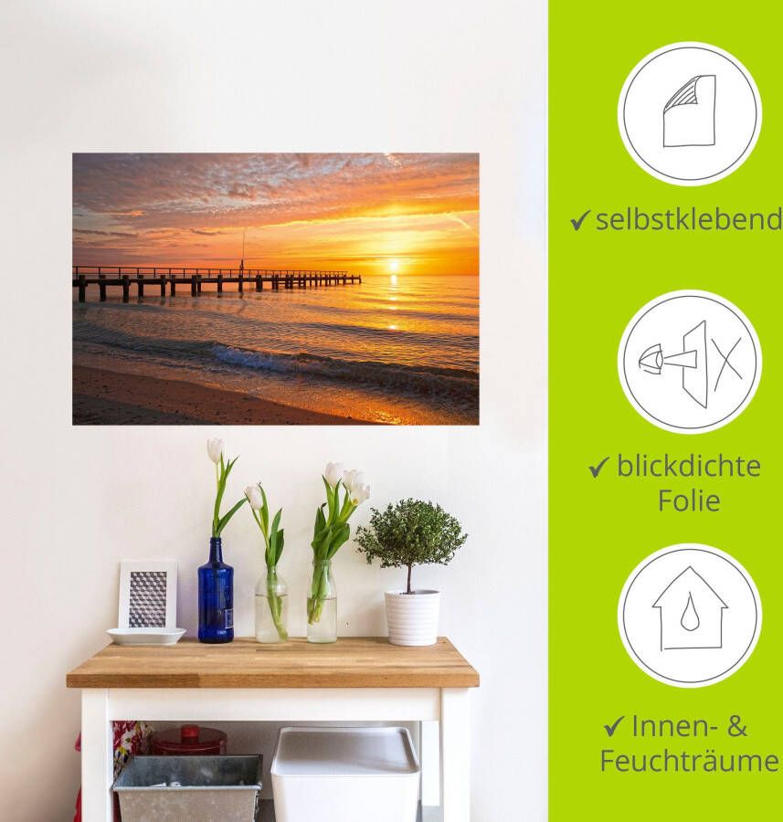 Artland Artprint Vakantiegevoel aan het Oostzeestrand als artprint op linnen poster muursticker in verschillende maten