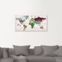 Artland Artprint Veelkleurige wereld op houten ondergrond als artprint op linnen poster in verschillende formaten maten - Thumbnail 2