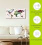 Artland Artprint Veelkleurige wereld op houten ondergrond als artprint op linnen poster in verschillende formaten maten - Thumbnail 6