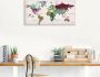 Artland Artprint Veelkleurige wereld op houten ondergrond als artprint op linnen poster in verschillende formaten maten - Thumbnail 3