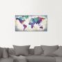 Artland Artprint Veelkleurige wereldkaart als artprint van aluminium artprint voor buiten artprint op linnen poster muursticker - Thumbnail 4