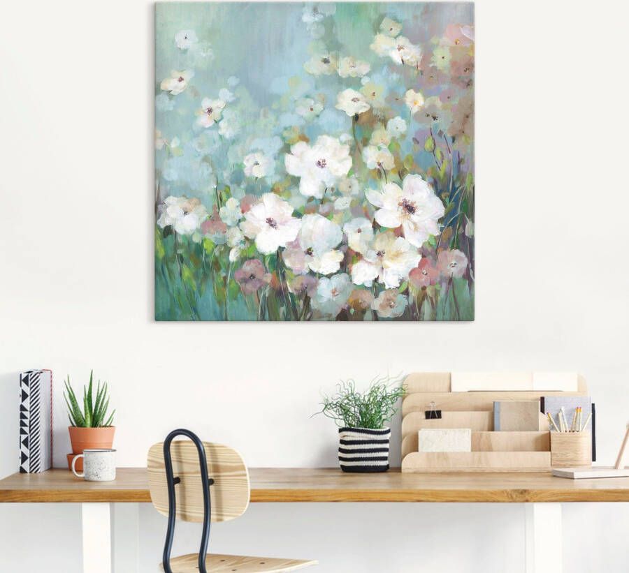 Artland Artprint Veld bloementuin als artprint op linnen poster in verschillende formaten maten