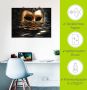 Artland Artprint Venetiaans masker met bladgoud als artprint van aluminium artprint voor buiten artprint op linnen poster muursticker - Thumbnail 5