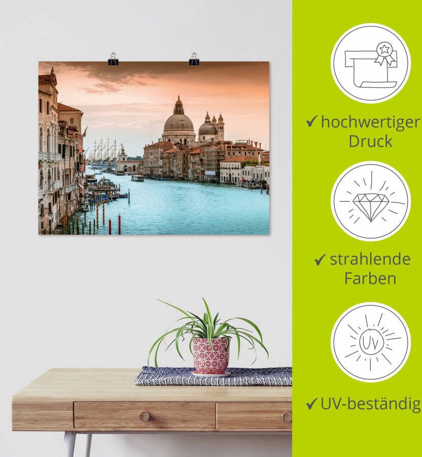 Artland Artprint Venetië Canal Grande I als artprint van aluminium artprint voor buiten artprint op linnen poster muursticker