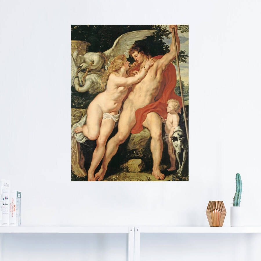 Artland Artprint Venus en Adonis. Omstreeks 1610 als artprint op linnen muursticker in verschillende maten