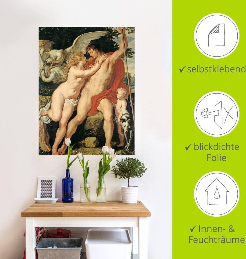 Artland Artprint Venus en Adonis. Omstreeks 1610 als artprint op linnen muursticker in verschillende maten