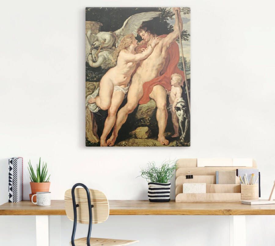 Artland Artprint Venus en Adonis. Omstreeks 1610 als artprint op linnen muursticker in verschillende maten