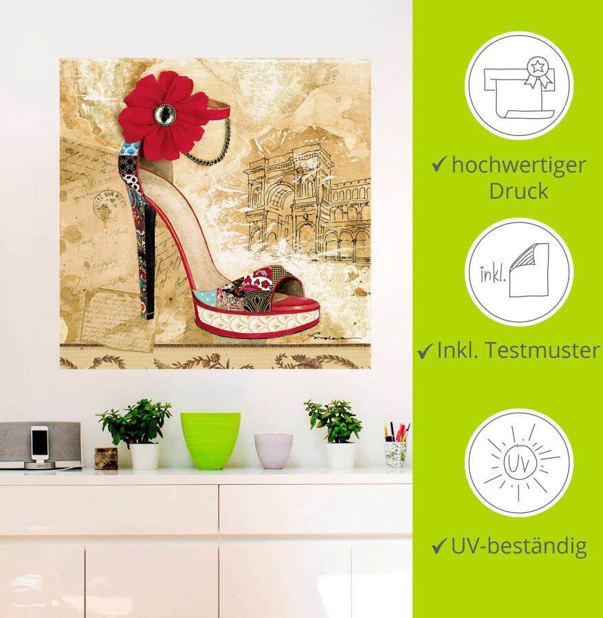 Artland Artprint Veranderende tijden II stiletto's als artprint van aluminium artprint op linnen muursticker of poster in verschillende maten