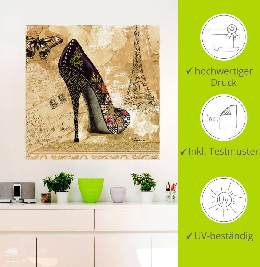 Artland Artprint Veranderende tijden IV stiletto's als artprint van aluminium artprint op linnen muursticker of poster in verschillende maten