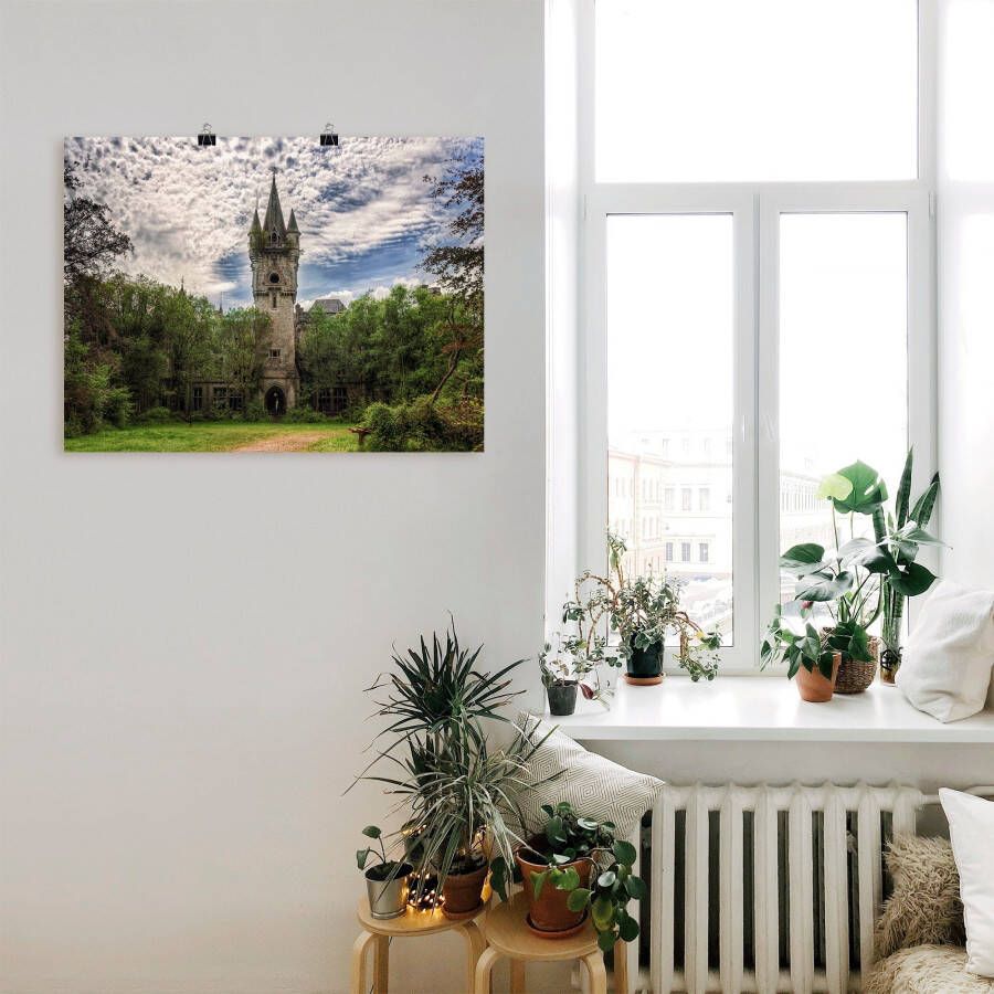 Artland Artprint Verlaten kasteel Chateau Lost Place als artprint op linnen poster in verschillende formaten maten