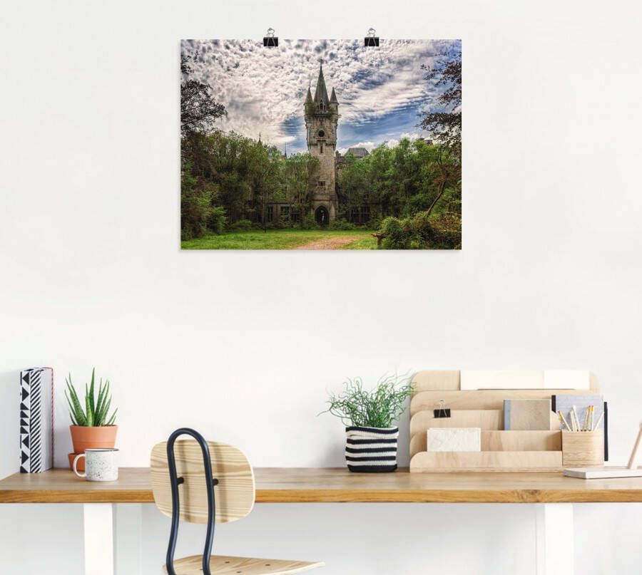 Artland Artprint Verlaten kasteel Chateau Lost Place als artprint op linnen poster in verschillende formaten maten