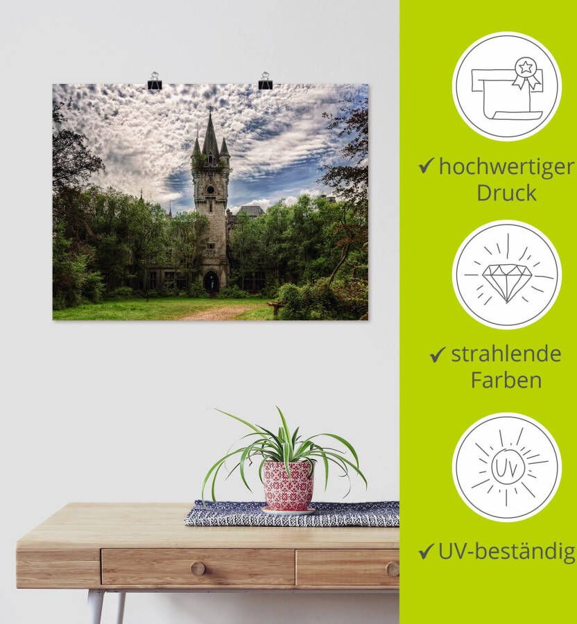 Artland Artprint Verlaten kasteel Chateau Lost Place als artprint op linnen poster in verschillende formaten maten