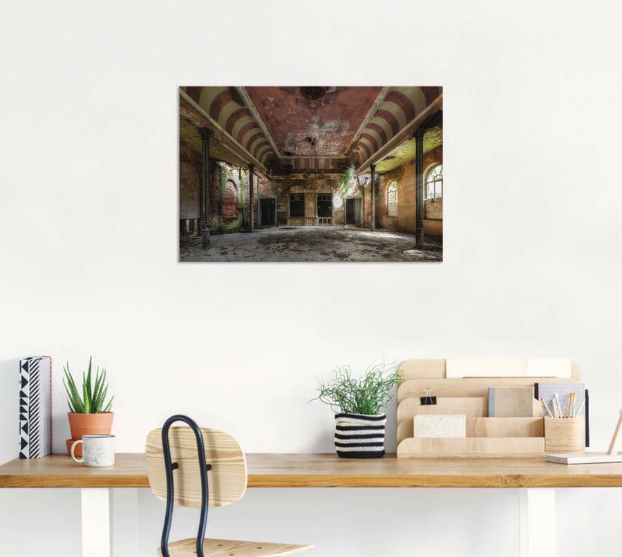 Artland Artprint Verlaten plaats balzaal als artprint van aluminium artprint voor buiten artprint op linnen poster muursticker