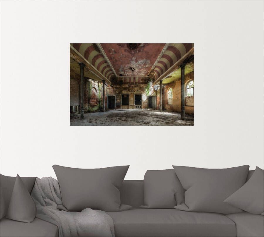 Artland Artprint Verlaten plaats balzaal als artprint van aluminium artprint voor buiten artprint op linnen poster muursticker