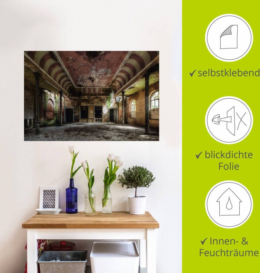 Artland Artprint Verlaten plaats balzaal als artprint van aluminium artprint voor buiten artprint op linnen poster muursticker