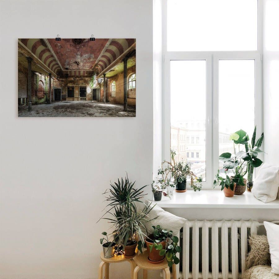 Artland Artprint Verlaten plaats balzaal als artprint van aluminium artprint voor buiten artprint op linnen poster muursticker