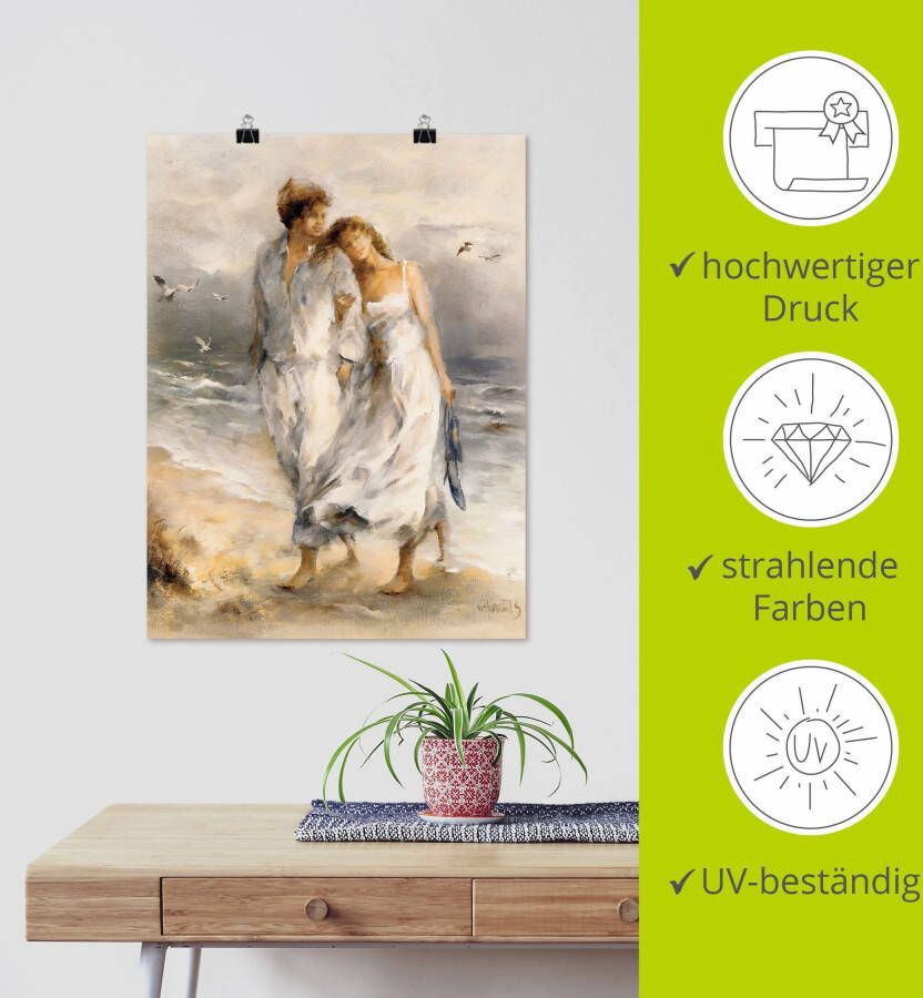 Artland Artprint Verliefd als artprint op linnen poster muursticker in verschillende maten