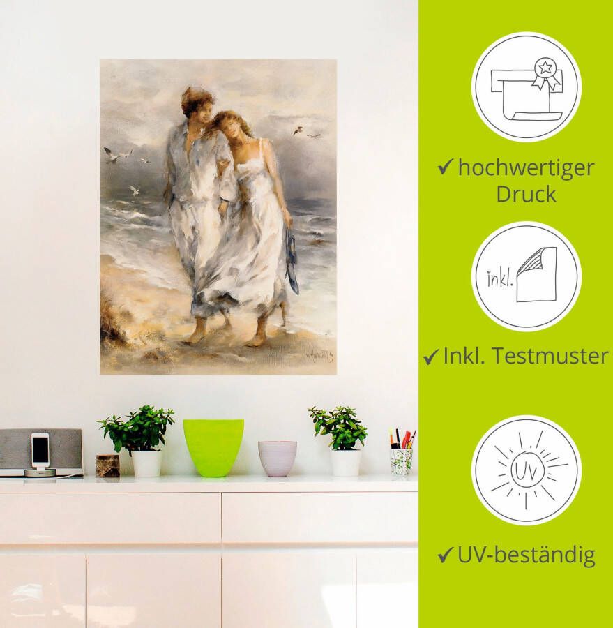 Artland Artprint Verliefd als artprint op linnen poster muursticker in verschillende maten